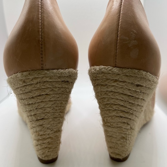 SCHUTZ ESPADRILLE WEDGE NATURAL LEATHER GORGEOUS HEELS. Size 10 brand new no box - Picture 6 of 6